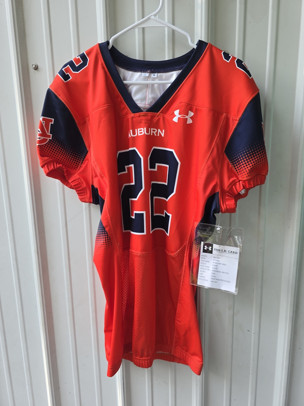 NWT Under Armour Auburn #22 Bright Orange & Navy Football Jersey/AS IS